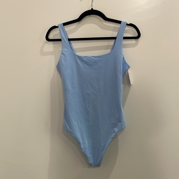 Auden Light Blue 4-Way Stretch Tank Bodysuit Size Medium NWT - Picture 4 of 12